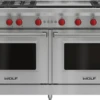 Wolf 60" Gas Range - 6 Burners And Infrared Dual Griddle