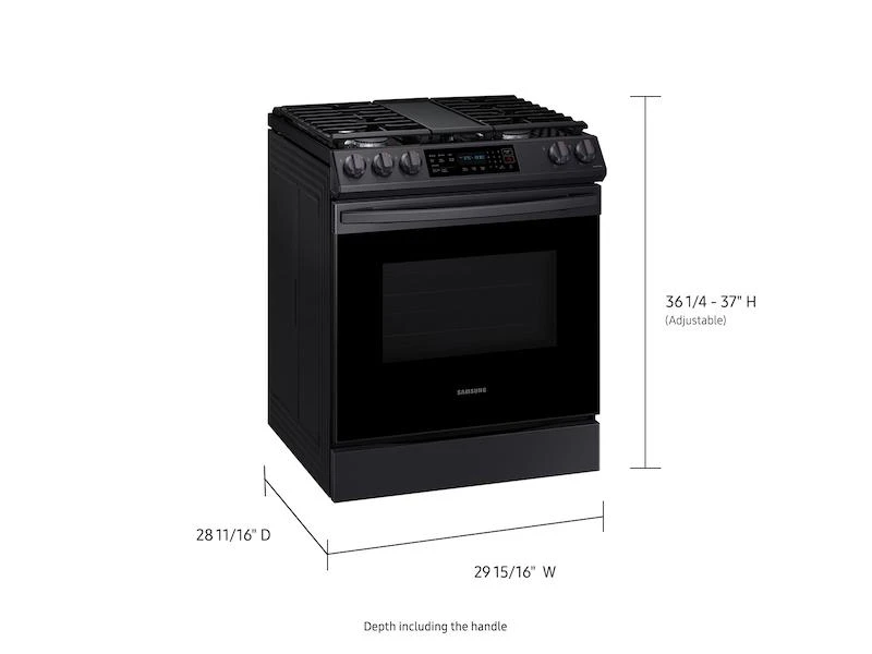 Samsung 6.0 Cu. Ft. Smart Slide-in Gas Range With Convection In Black Stainless Steel 4 Samsung 6.0 Cu. Ft. Smart Slide-in Gas Range With Convection In Black Stainless Steel - Image 2