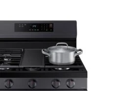 Samsung 6.0 Cu. Ft. Smart Freestanding Gas Range With 18K BTU Dual Power Burner & Self Clean In Black Stainless Steel -Kitchen Appliances Shop rdntwwbglbbs