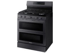 Samsung 6.0 Cu. Ft. Smart Freestanding Gas Range With Flex Duo™ & Air Fry In Black Stainless Steel -Kitchen Appliances Shop rdohmleldrnt