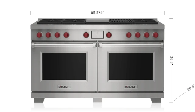 Wolf 60" Dual Fuel Range - 6 Burners, Infrared Charbroiler And Infrared Griddle 4 Wolf 60" Dual Fuel Range - 6 Burners, Infrared Charbroiler And Infrared Griddle - Image 2