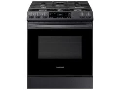 Samsung 6.0 Cu. Ft. Smart Slide-in Gas Range In Black Stainless Steel