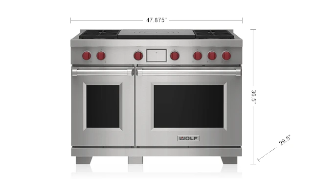 Wolf 48" Dual Fuel Range - 4 Burners And French Top 4 Wolf 48" Dual Fuel Range - 4 Burners And French Top - Image 2