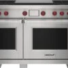 Wolf 48" Dual Fuel Range - 4 Burners And French Top -Kitchen Appliances Shop rduraegotffr