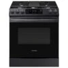 Samsung 6.0 Cu. Ft. Smart Slide-in Gas Range With Convection In Black Stainless Steel