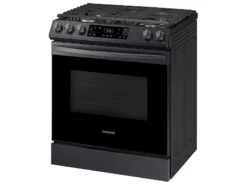 Samsung 6.0 Cu. Ft. Smart Slide-in Gas Range In Black Stainless Steel -Kitchen Appliances Shop rdxinwwdhese