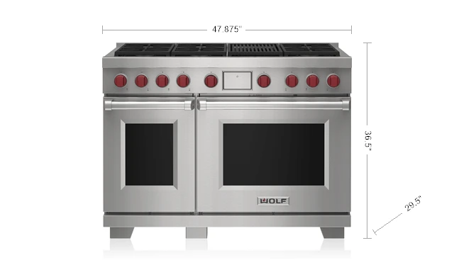 Wolf 48" Dual Fuel Range - 6 Burners And Infrared Charbroiler 4 Wolf 48" Dual Fuel Range - 6 Burners And Infrared Charbroiler - Image 2