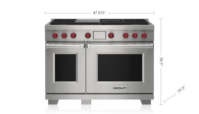 Wolf 48" Dual Fuel Range - 4 Burners, Infrared Charbroiler And Infrared Griddle 4 Wolf 48" Dual Fuel Range - 4 Burners, Infrared Charbroiler And Infrared Griddle - Image 2
