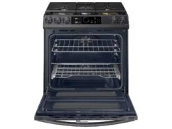 Samsung 6.3 Cu. Ft. Flex Duo™ Front Control Slide-in Dual Fuel Range With Smart Dial, Air Fry, And Wi-Fi In Black Stainless Steel -Kitchen Appliances Shop rdyrcdsufyrs