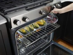 KitchenAid 30-Inch 5 Burner Gas Convection Slide-In Range With Baking Drawer - Stainless Steel -Kitchen Appliances Shop vmhegrxmod