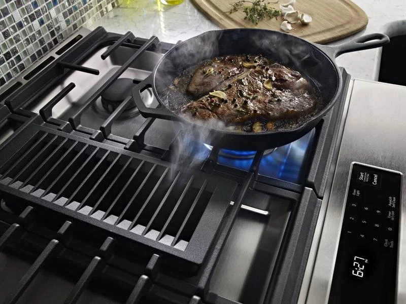 Stainless Steel KitchenAid® 30-Inch 4-Burner Dual Fuel Downdraft Slide-In Range 5 Stainless Steel KitchenAid® 30-Inch 4-Burner Dual Fuel Downdraft Slide-In Range - Image 3